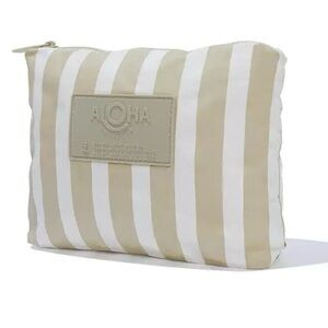 NEW Aloha Collection Le Stripe Crème Dune Small Pouch